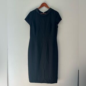 Emerson Rose Black Cap Sleeve Sheath Dress Black Size 14